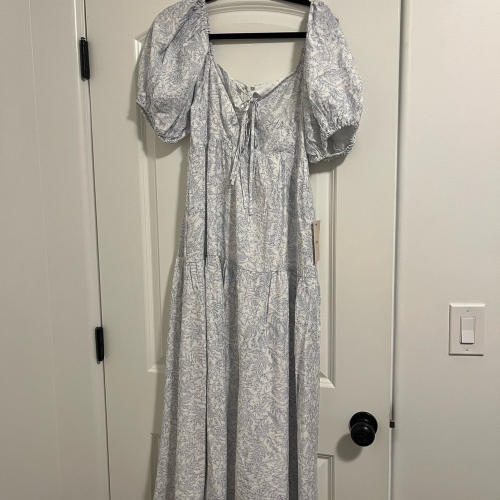 Bohme Light Blue Patterned Maxi Dress